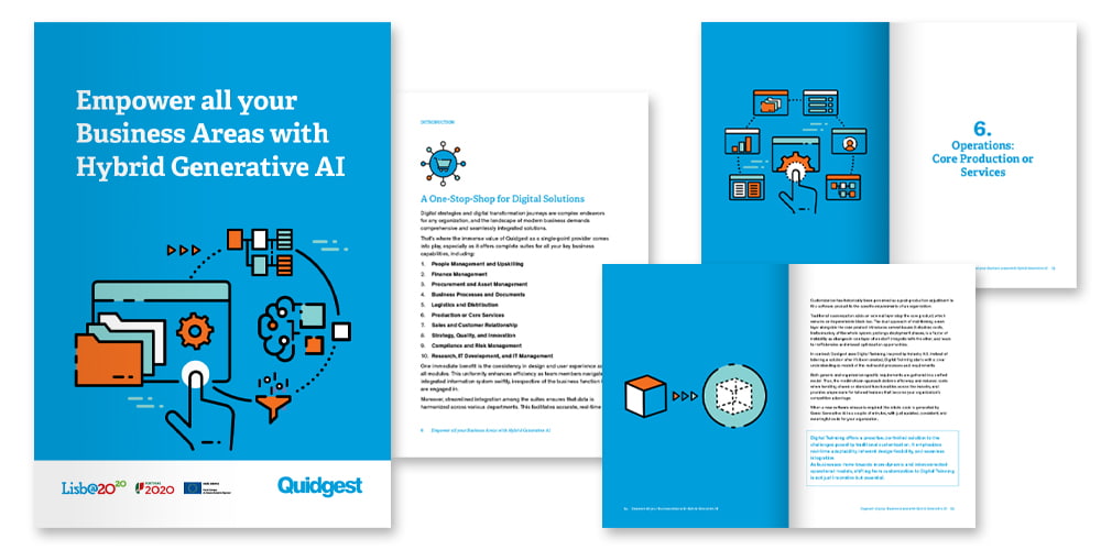 quidgest booklet on how hybrid generative AI can empower business areas
